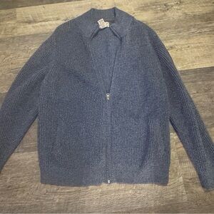 Men’s Large organic cotton zip up sweater L.L. Bean Organic Cotton Knit Sweater